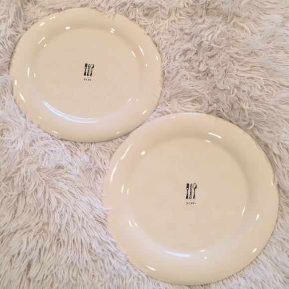 Rae Dunn Other - 2pc Rae Dunn icon dinner plates "dine"